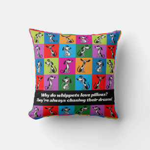 Cojín Decorativo Texto de personalizable Whippet Whimsy Cosy