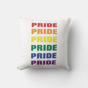 Cojín Decorativo Texto de repetición del Personalizable del Orgullo