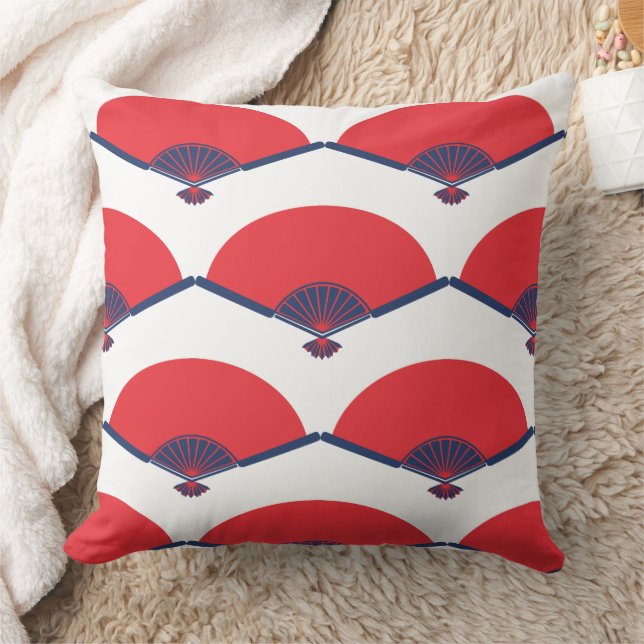 Cojín Decorativo Texto del Personalizado del patrón de ventilador j (Manta)