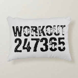Cojín Decorativo Texto desgastado y raspado Workout 247365 negro