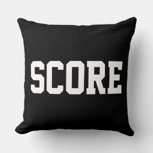Cojín Decorativo Texto divertido y destacado en blanco atlético SCO
