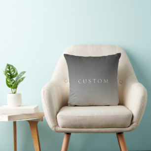 Cojín Decorativo Texto elegante sobre gradiente ombre gris moderno