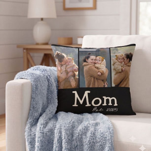Cojín Decorativo Texto en negrita divertido establecido por mamá 3