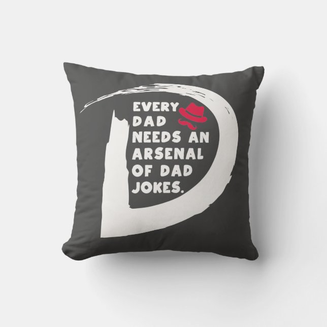 Cojín Decorativo Texto lindo que todo padre necesita un arsenal de  (Anverso)