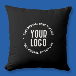 Cojín Decorativo Texto personalizable y logotipo o imagen cargada