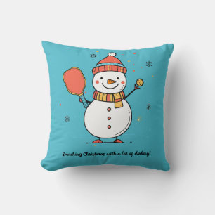 Cojín Decorativo Texto personalizado Dinking Snowman