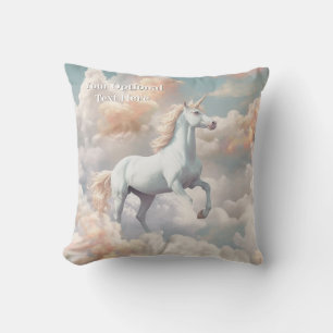 Cojín Decorativo Texto Personalizado Hermoso Unicornio