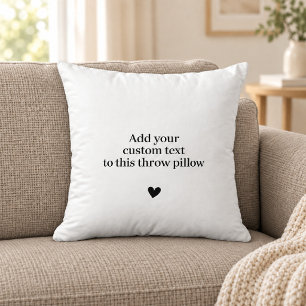 Cojín Decorativo Texto personalizado minimalista con recuerdo del c