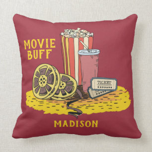 Cojín Decorativo Texto personalizado Película Buff
