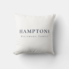 Cojín Decorativo Texto Personalizado Preppy de Hamptons