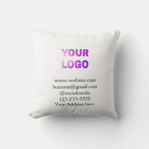 Cojín Decorativo texto simple mínimo agregar su logotipo/diseño aqu