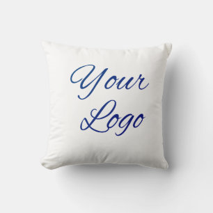Cojín Decorativo texto simple mínimo agregue su logotipo/diseño aqu