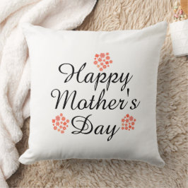 Cojín Decorativo texto simple moderno feliz día de la madre melocot