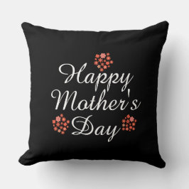 Cojín Decorativo texto simple moderno feliz día de la madre melocot