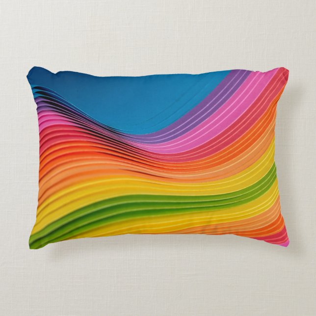Cojín Decorativo Textura abstracta del patrón arco iris (Anverso)