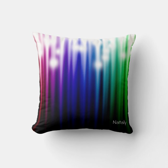 Cojín Decorativo textura brillante del arco iris   (Anverso)