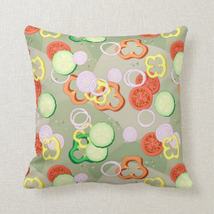 Cojín Decorativo Textura con las rebanadas de verduras