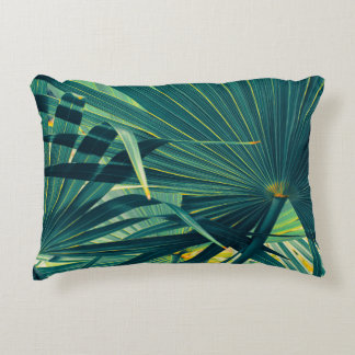 Cojín Decorativo Textura con Tedado de hojas de palmera a rayas