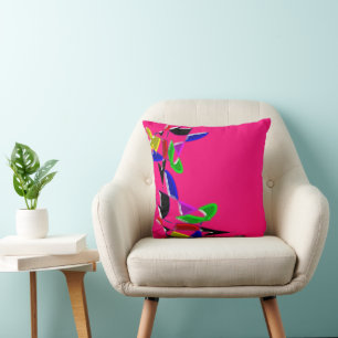 Cojín Decorativo Textura de arte moderno, rosa