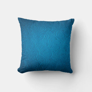 Cojín Decorativo Textura de cuero azul