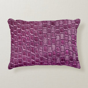 Cojín Decorativo Textura de cuero púrpura