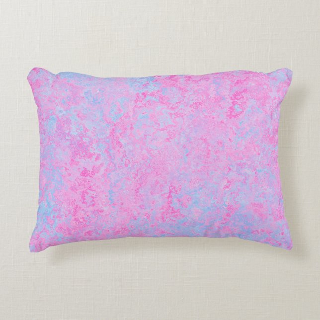 Cojín Decorativo Textura de fondo azul rosa claro (Anverso)
