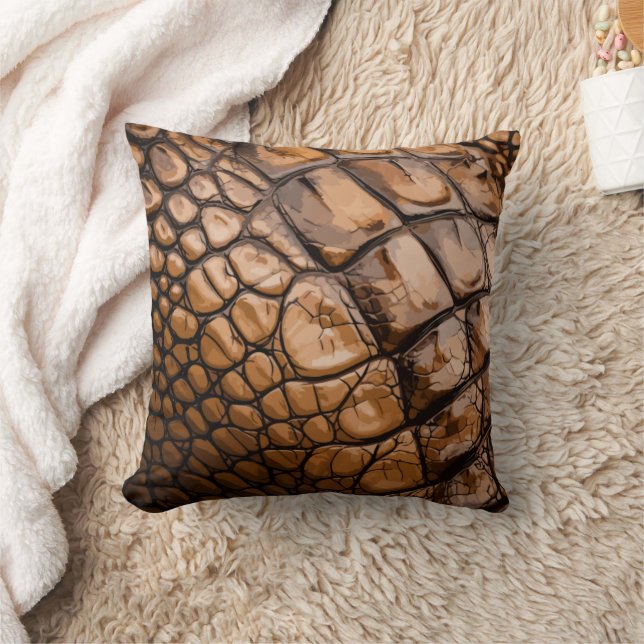 Cojín Decorativo Textura de gator (Manta)