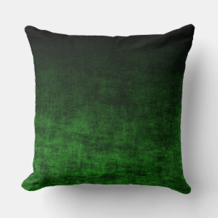 Cojín Decorativo Textura de gradiente negro y verde esmeralda