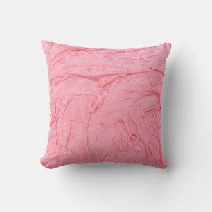 Cojín Decorativo Textura de helado de fresa rosa