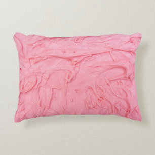 Cojín Decorativo Textura de helado de fresa rosa
