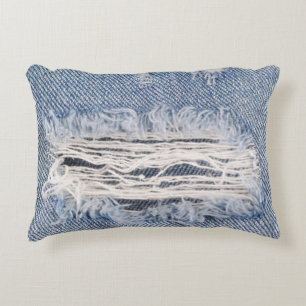 Cojín Decorativo Textura de jeans desvergonzados