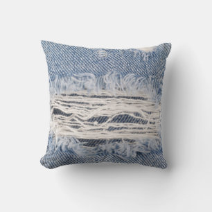 Cojín Decorativo Textura de jeans desvergonzados