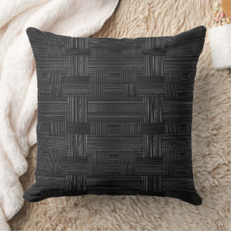 Cojín Decorativo Textura de la cinta en gris y negro