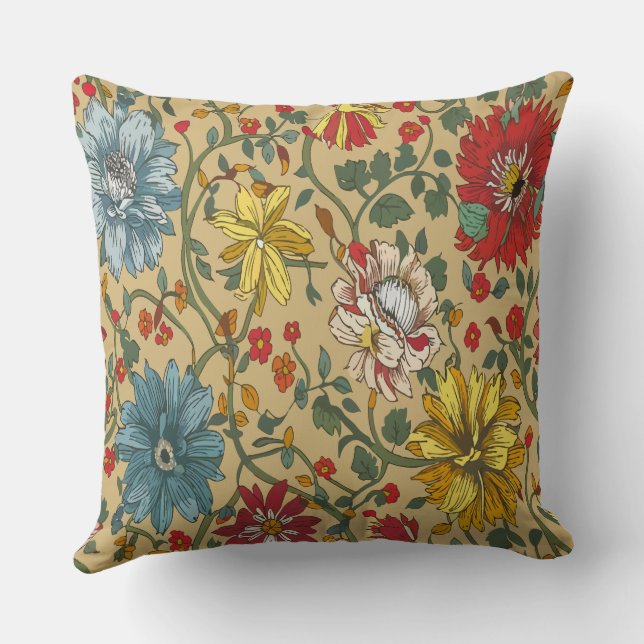 Cojín Decorativo Textura de las flores (Reverso )