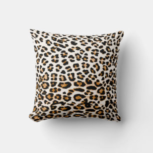 Cojín Decorativo Textura de leopardo sin foco, huella animal africa