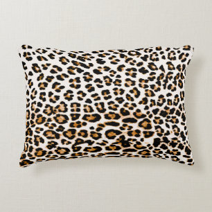 Cojín Decorativo Textura de leopardo sin foco, huella animal africa