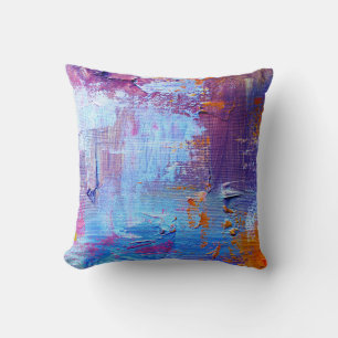 Cojín Decorativo Textura de lienzo de óleo abstracto: Fondo