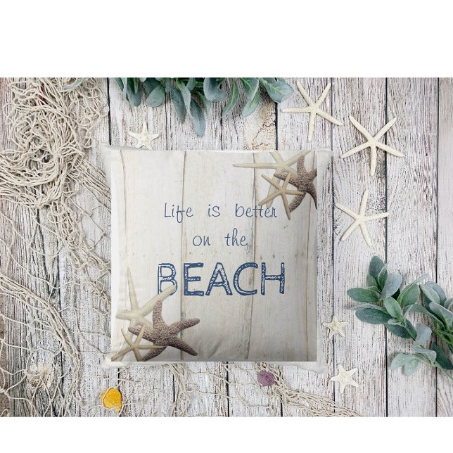 Cojín Decorativo Textura De Madera Adorable, Starfish (Subido por el creador)