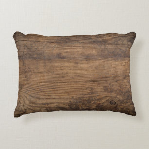 Cojín Decorativo Textura de madera marrón Resumen fondo