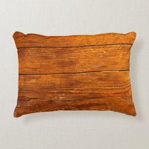Cojín Decorativo Textura de madera oscura. Textura marrón de madera