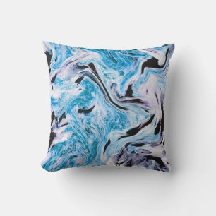 Cojín Decorativo Textura de mármol azul