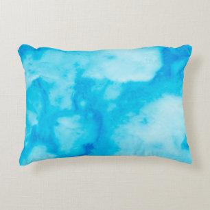 Cojín Decorativo Textura de mármol blanco azul con patronabst natur