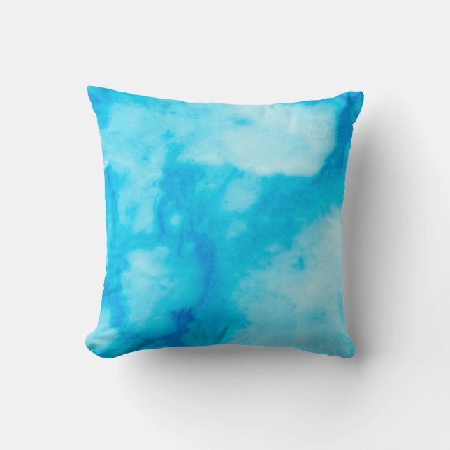 Cojín Decorativo Textura de mármol blanco azul con patronabst natur (Anverso)