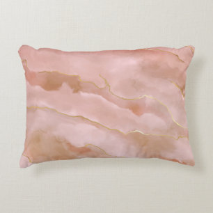 Cojín Decorativo Textura de mármol líquido rosa