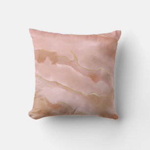 Cojín Decorativo Textura de mármol líquido rosa