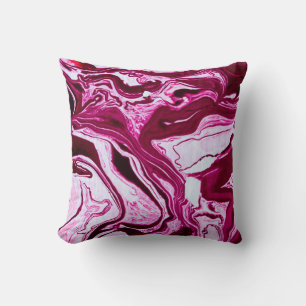 Cojín Decorativo Textura de mármol magenta