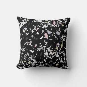 Cojín Decorativo Textura de mármol negra