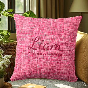 Cojín Decorativo Textura de mezclilla roja Decoración personaliza