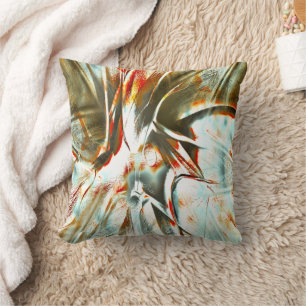 Cojín Decorativo Textura de occher con tinta pixelada y arañazos