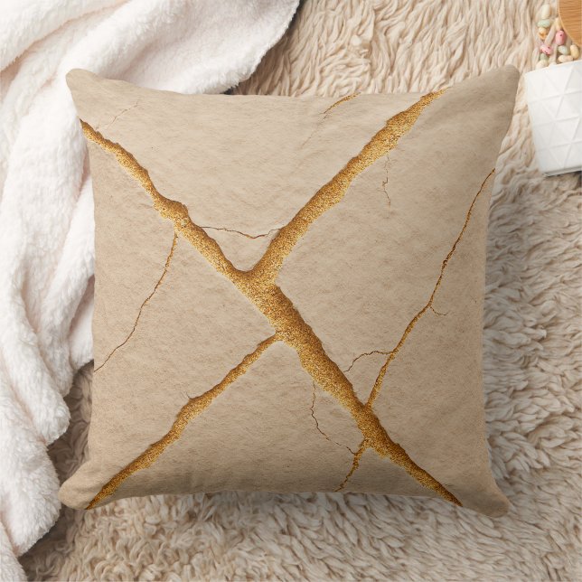 Cojín Decorativo Textura de pared de yeso beige (Manta)